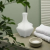 White ceramic vase with hand-glazed surface, a flower arrangement for the living room entrance hall, home decoration Application Scenario